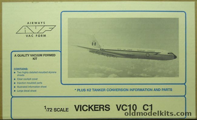 Airways Vac Form 1/72 Vickers VC-10 C1 Plus K2 Tanker Conversion Parts and Plans plastic model kit